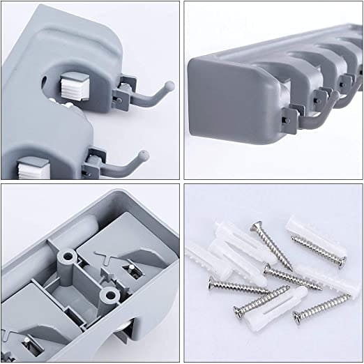 Magic Mop Holder, Multifunctional Broom Holder, ABS Mop Holder, Kitchen Bathroom Organizer Rack, Brush Broom Organizer Hanger, Household Mop Brush Hanger, 4 Position Broom And Mop Holder Magic Mop Holder, Multifunctional Broom Holder, ABS Mop Holder, Kitchen Bathroom Organizer Rack, Brush Broom Organizer Hanger, Household Mop Brush Hanger, 4 Position Broom And Mop Holder